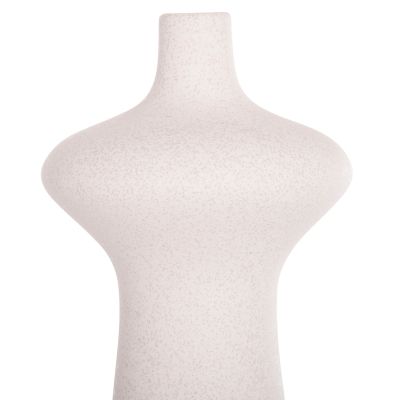 CERAMIC TABLE DECOR SCEPTER HM4636.01 OFF WHITE WITH CRYSTALLIZATION Φ18x49Hcm.