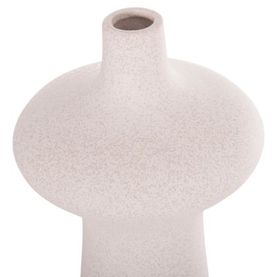 CERAMIC TABLE DECOR SCEPTER HM4636.01 OFF WHITE WITH CRYSTALLIZATION Φ18x49Hcm.