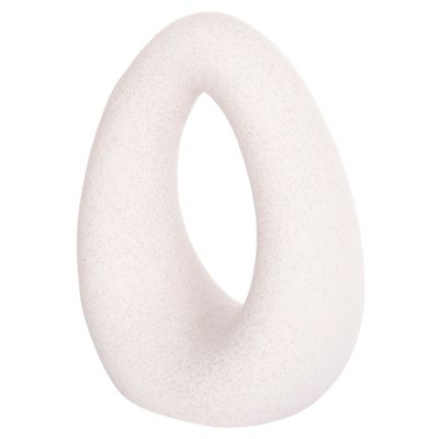 CERAMIC TABLE DECOR ELLIPTO HM4644.01 OFF WHITE WITH CRYSTALLIZATION 16,5x9x20,3Hcm.