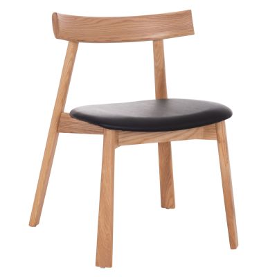 DINING CHAIR SEKAN HM18245.04 RUBBERWOOD-BLACK PU 60x54x72Hcm.