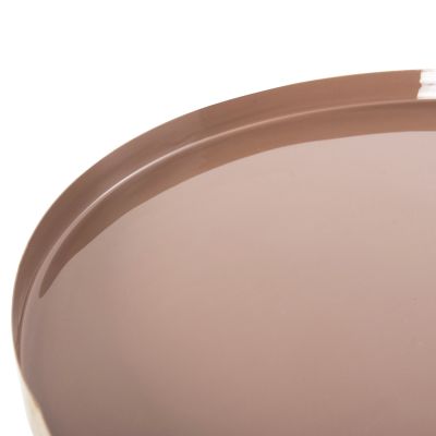 ПОМОЩНА МАСА КРЪГЛА UTRI HM4241.06 МЕТАЛ В ТОПЛО РОЗОВО-БЕЖОВО Φ46x46,5Hcm.