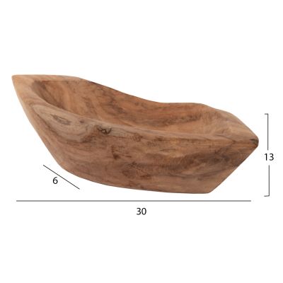 ДЕКОР ЗА МАСА КУПА HM9632 ОТ ТИКОВО ДЪРВО 30x6x13Hcm.