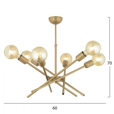 CEILING LIGHT METALLIC GOLD HM7401.02 60x70Y cm.