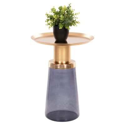 ПОМОЩНА МАСА BALLIN HM9725 СИНЬО СТЪКЛО-МЕТАЛ В ЗЛАТО Φ37,5x49,5Hcm.