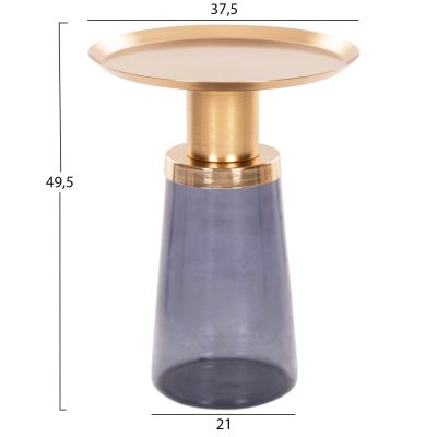 ПОМОЩНА МАСА BALLIN HM9725 СИНЬО СТЪКЛО-МЕТАЛ В ЗЛАТО Φ37,5x49,5Hcm.