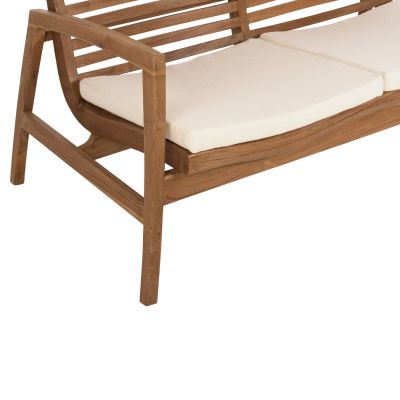 OUTDOOR LOUNGE SET 4PCS DOVER HM9624 RECYCLED TEAK WOOD-CUSHIONS IN MOCHA COLOR