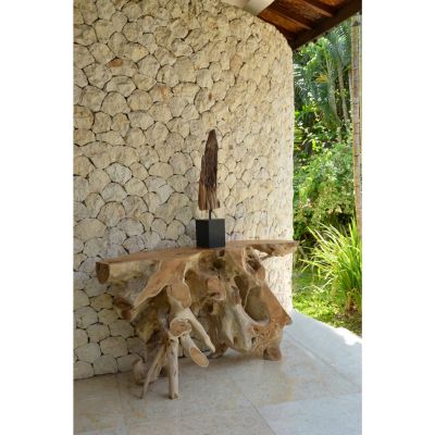 CONSOLE HM9370 SOLID TEAK ROOT NATURAL 120Χ36Χ70H