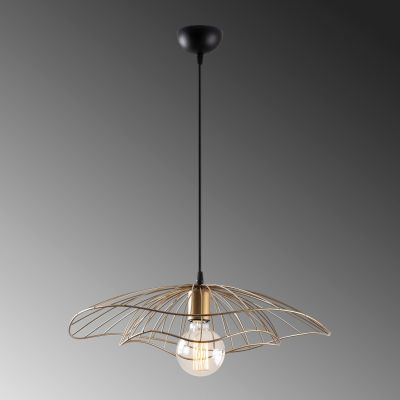METALLIC PENDANT LIGHT IN GOLD HM7229.04 Φ50x111 cm.