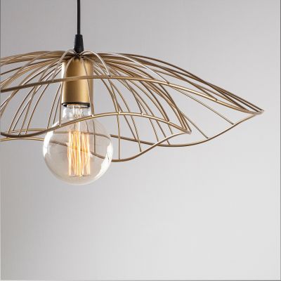 METALLIC PENDANT LIGHT IN GOLD HM7229.04 Φ50x111 cm.