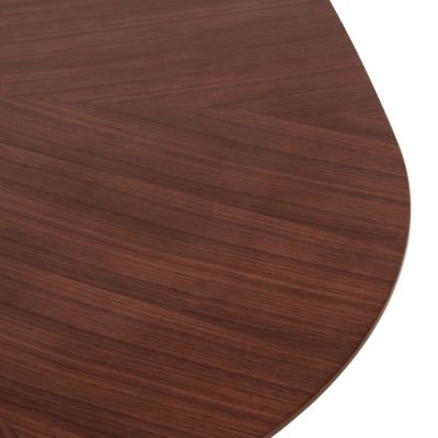 ТРАПЕЗНА МАСА RINER -  ОРЕХ SUNBURST-  150x150x75Hcm.