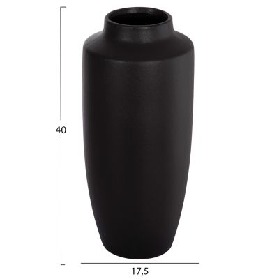 CERAMIC TABLE DECOR "GALAD" HM4587.02 BLACK MATTE Φ17,5x40Hcm.