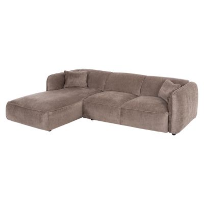 ЪГЛОВ ДИВАН (ЛЯВ) TREAT HM3277.02L ТЪМНО БЕЖОВ ДАМАС 270x163x74Hcm.