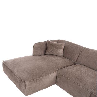 ЪГЛОВ ДИВАН (ЛЯВ) TREAT HM3277.02L ТЪМНО БЕЖОВ ДАМАС 270x163x74Hcm.