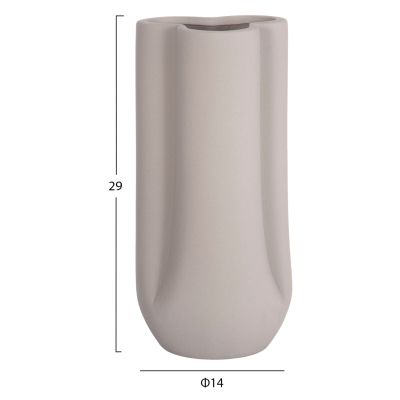 CERAMIC TABLE DECOR GLAZE HM4612.03 MATTE GREY Φ14x29Hcm.