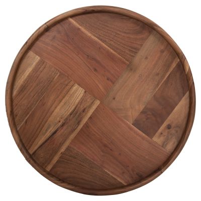 ХОЛНА МАСА КРЪГЛА RAJJEH HM9693 АКАЦИЕВО ДЪРВО МАСИВ В ЕСТЕСТВЕН ЦВЯТ Φ60x45Hсм.