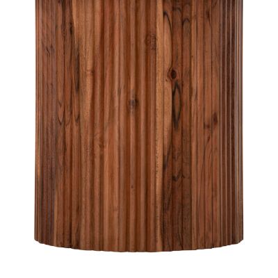 ХОЛНА МАСА КРЪГЛА RAJJEH HM9693 АКАЦИЕВО ДЪРВО МАСИВ В ЕСТЕСТВЕН ЦВЯТ Φ60x45Hсм.