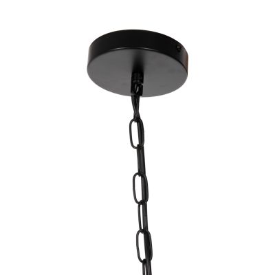 CEILING PENDANT LAMP HM4127 BLACK METAL SPHERE 6-LIGHT Φ42x108Hcm.