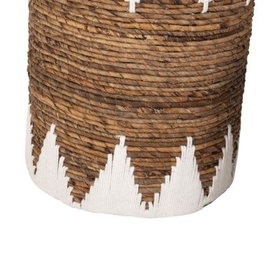 КРЪГЛИ КОШНИЦИ БЕЗ КАПАК 3БР HM4307 РУШ В ЕСТЕСТВЕНО-БЯЛО Φ42x56Hсм.