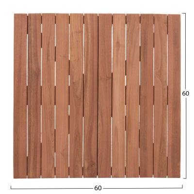 TABLETOP SQUARE HM18135 TEAK WOOD--NATURAL COLOR 60x60x4(thickness)cm.
