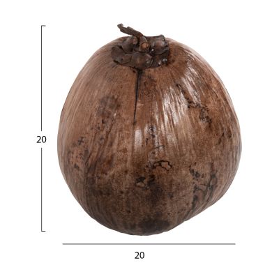 TABLE DECORATION HM4326.01 COCONUT IN NATURAL COLOR 20x20x20Hcm.