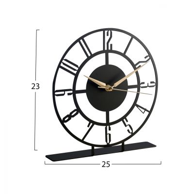 METAL TABLE CLOCK HM7470 25x23 cm.