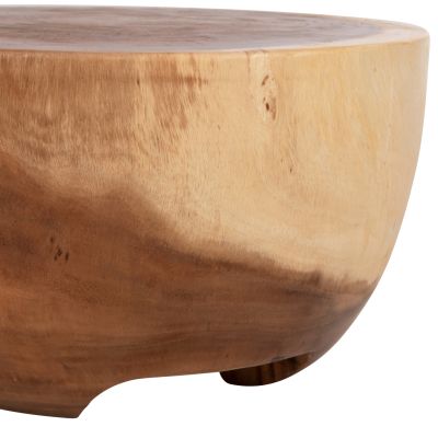 SIDE TABLE POMPU HM9794 SOLID SUAR WOOD Φ58x33,5Hcm.