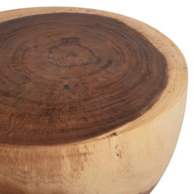 SIDE TABLE POMPU HM9794 SOLID SUAR WOOD Φ58x33,5Hcm.