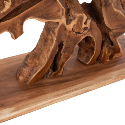 CONSOLE HM9357 SOLID TEAK NATURAL 150X40X80H