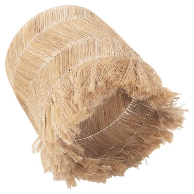 CEILING PENDANT WITH CYLINDRICAL CAP MADE OF ABACA FIBERS NATURAL COLOR Φ45x52-120Yεκ.HM7757