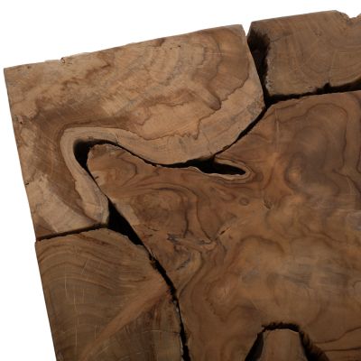 SIDE TABLE PIEN HM9353 SQUARE SOLID TEAK NATURAL COLOR 38X38X55H