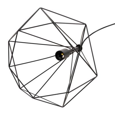 CEILING PENDANT LAMP HM4064 BLACK METAL CAP 32x37x128Hcm.