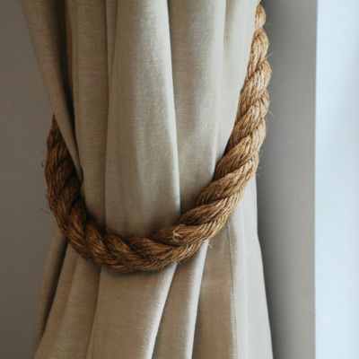 CURTAIN TIEBACK 100% BEIGE ROPE HM8946.01 60x2x2 cm.