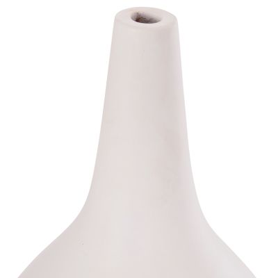 TABLE DECORATIVE VASE DENI HM4663.02L FIBER CEMENT IN WHITE--Φ26x39Hcm