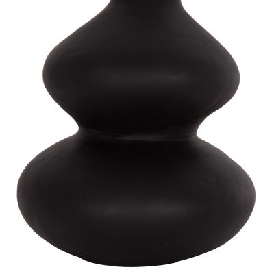 TABLE DECORATIVE VASE CHELIN HM4670S TERRACOTA IN BLACK--Φ20x25Hcm.