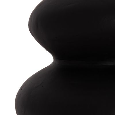 TABLE DECORATIVE VASE CHELIN HM4670S TERRACOTA IN BLACK--Φ20x25Hcm.