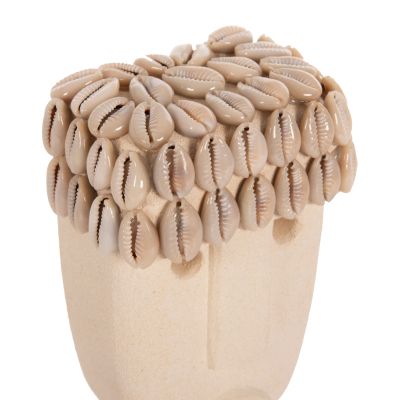 TABLE DECOR FACE HM4313 PARAS STONE IN BLACK METAL STAND 9x6x19Hcm.