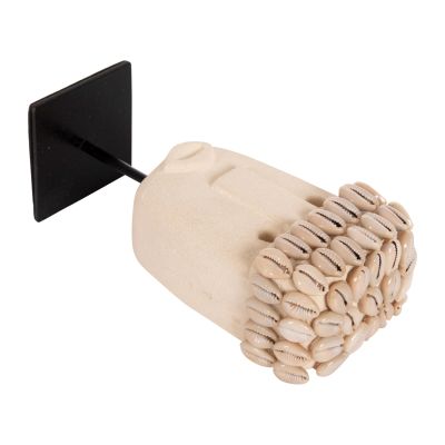 TABLE DECOR FACE HM4313 PARAS STONE IN BLACK METAL STAND 9x6x19Hcm.