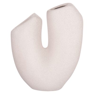 CERAMIC TABLE DECOR ARKEN HM4618.01 OFF WHITE WITH CRYSTALLIZATION 28x10x37Hcm.