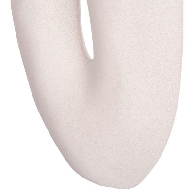 CERAMIC TABLE DECOR ARKEN HM4618.01 OFF WHITE WITH CRYSTALLIZATION 28x10x37Hcm.