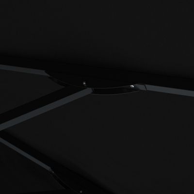 PROFESSIONAL 3x3x2,83M ALUMINUM UMBRELLA WITH ACRYLIC CLOTH IN BLACK SHADE HM6026.03