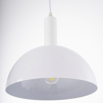 CEILING PENDANT LAMP HM4111 WHITE METAL BELL Φ29.5Χ119Hcm.