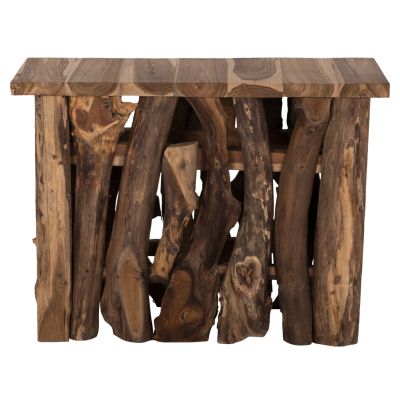 CONSOLE FB99336 SOLID TEAK NATURAL 100X35X75H