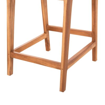 БАР СТОЛ WALTER HM9842 ТИКОВО ДЪРВО В ЕСТЕСТВЕН РУШ МАТОВ 46x55x96Hcm.