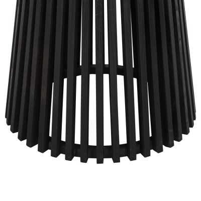 ТРАПЕЗНА МАСА КРЪГЛА FRANTZ HM9388.12 МИНДИ ДЪРВО МАСИВ В ЧЕРНО Φ120X76,5Hcm.