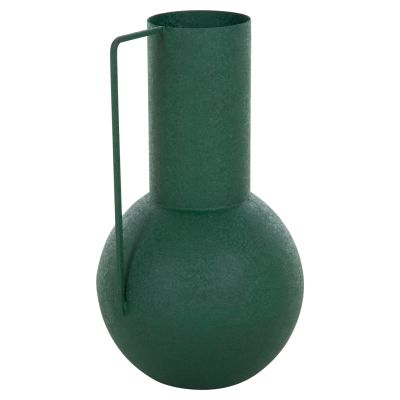 DECORATIVE VASE FLAGON HM4260.03 METAL IN GREEN Φ26x45Hcm.