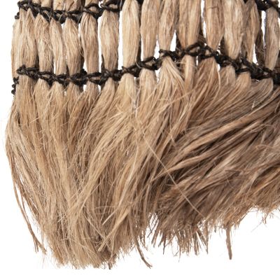 CEILING PENDANT SPHERICAL WITH FRINGES ABACA FIBERS IN NATURAL COLOR Φ28x32-120Hcm.HM7805