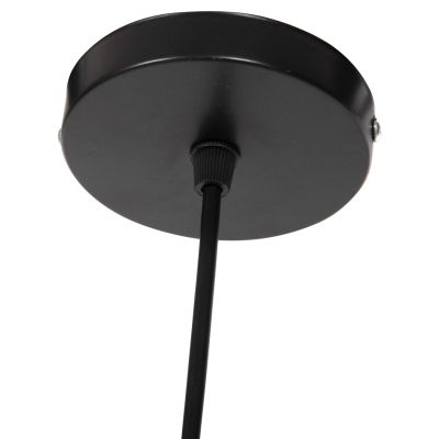 CEILING PENDANT SPHERICAL WITH FRINGES ABACA FIBERS IN NATURAL COLOR Φ28x32-120Hcm.HM7805