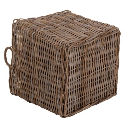 ДЕКОРАТИВНИ КОШНИЦИ KATER 4БР HM9657 KUBU RATAN В СИВО 52x52x50-57Hcm.