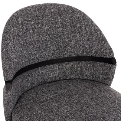 DINING CHAIR DEKKER HM18249.02 PLYWOOD IN BLACK--FABRIC IN GREY 50x60x80Hcm.