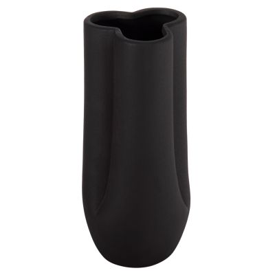 CERAMIC TABLE DECOR GLAZE HM4611.02 MATTE BLACK Φ14x34Hcm.